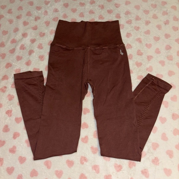 Free people good karma leggings nutmeg brown size xsmall/small - Picture 2 of 5